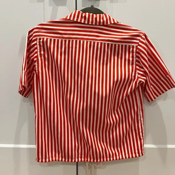 Handmade 1950s/60s vintage candy stripe button down with rope detail - Picture 4 of 4